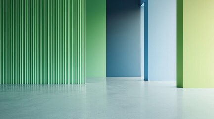 room wall gallery floor space minimalist spotlights beams exhibition foreground empty lamps simple architecture bulbs spot gradient texture design layout business interior office illustration 3d paint