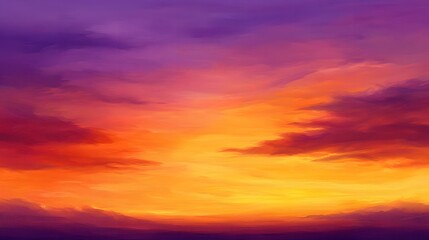 Obraz premium Vibrant Sunset Sky Wallpaper, Purple Golden Hues, Enchanting Design Backdrop, Copy Space for Text Images