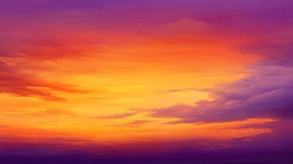 Vibrant Sunset Sky Wallpaper, Purple Golden Hues, Enchanting Design Backdrop, Copy Space for Text Images