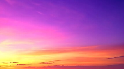 Obraz premium Vibrant Sunset Sky Wallpaper, Purple Golden Hues, Enchanting Design Backdrop, Copy Space for Text Images