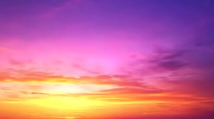 Obraz premium Vibrant Sunset Sky Wallpaper, Purple Golden Hues, Enchanting Design Backdrop, Copy Space for Text Images