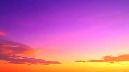 Obraz premium Vibrant Sunset Sky Wallpaper, Purple Golden Hues, Enchanting Design Backdrop, Copy Space for Text Images