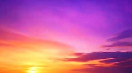 Fototapeta premium Sunset Wallpaper: Golden Purple Sky, Dynamic Backdrop for Creative Design