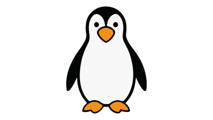simple penguin illustration vector