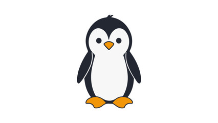 cute penguin simple illustration in vector 