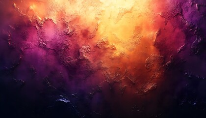 Rich gradient texture in dark orange, brown, and purple hues, featuring a cherry gold vintage background with space for design.