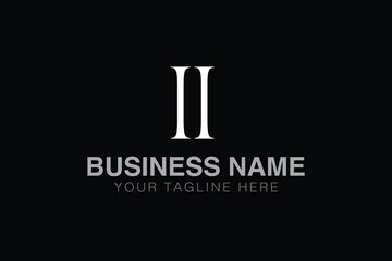II I ii initial logo | initial based abstract modern minimal creative logo, vector template image. luxury logotype logo, real estate homie logo. typography logo. initials logo