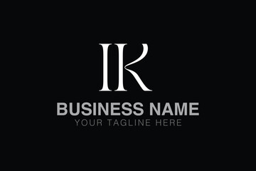 IK I ik initial logo | initial based abstract modern minimal creative logo, vector template image. luxury logotype logo, real estate homie logo. typography logo. initials logo