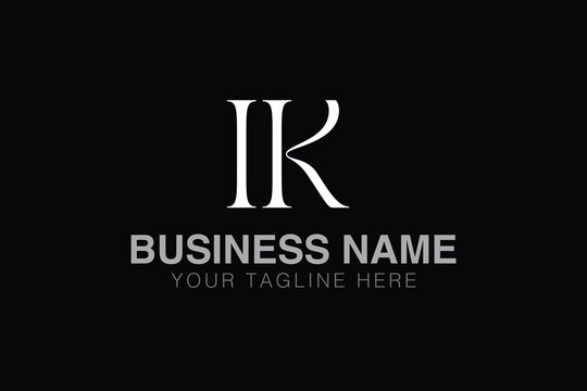 IK I ik initial logo | initial based abstract modern minimal creative logo, vector template image. luxury logotype logo, real estate homie logo. typography logo. initials logo