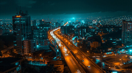 Obraz premium 展望台から見た夜景