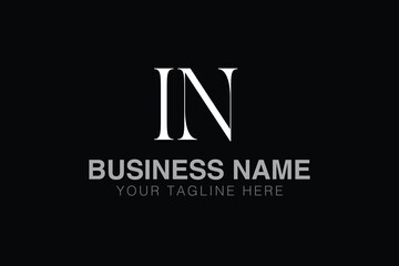 IN I in initial logo | initial based abstract modern minimal creative logo, vector template image. luxury logotype logo, real estate homie logo. typography logo. initials logo