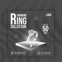 Ring / Jewelry Social Media post banner template