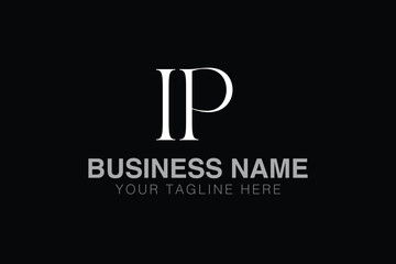 IP I ip initial logo | initial based abstract modern minimal creative logo, vector template image. luxury logotype logo, real estate homie logo. typography logo. initials logo