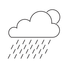 Weather icon . Containing temperature, sun, rain, snow, cloud, humidity, summer, winter, spring, cloudy and rainy season. Climate symbol. vector illustration . EPS 10/AI