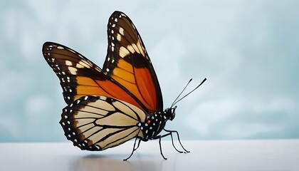 butterfly on a yellow background3