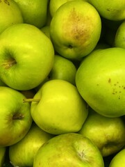 green apples on the market