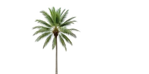 A palm tree isolated on a white background
