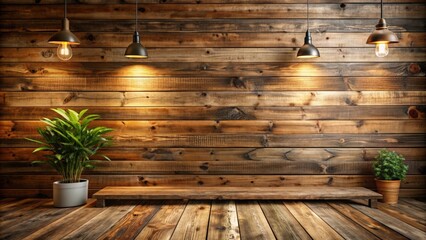 Rustic and creative wooden background in a cozy room