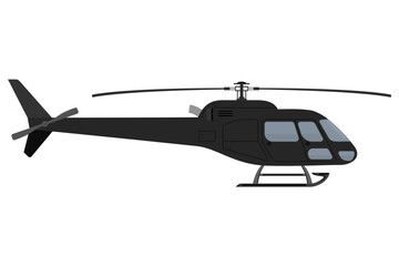 helicopter flat style vector illustration isolated on white background