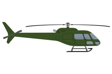 helicopter flat style vector illustration isolated on white background