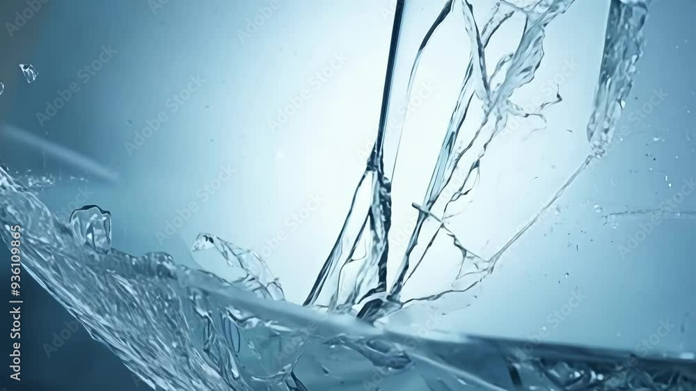 Poster stream of clean water is flowing into a sink, creating a refreshing and hygienic atmosphere. the ima