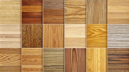 Seamless medley of oak wood textures in a variety of shades and grains for a realistic and versatile look