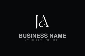 JA J ja initial logo | initial based abstract modern minimal creative logo, vector template image. luxury logotype logo, real estate homie logo. typography logo. initials logo