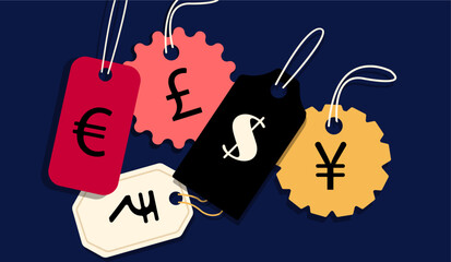 Price tag financial currency illustration