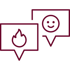 Social Media Reaction Line Icon