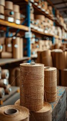 Cardboard spools for winding Cardboard bobbins for winding with defocused blur