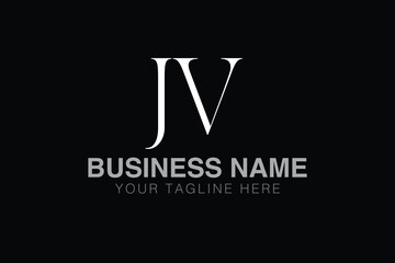 JV J jv initial logo | initial based abstract modern minimal creative logo, vector template image. luxury logotype logo, real estate homie logo. typography logo. initials logo