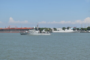 Indonesian National Army Navy base in the city of Surabaya. This base is a large warship base
navy,...