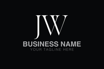 JW J jw initial logo | initial based abstract modern minimal creative logo, vector template image. luxury logotype logo, real estate homie logo. typography logo. initials logo