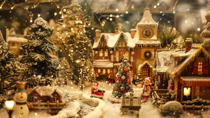Fototapeta premium Christmas tree in the city, background, wallpaper
