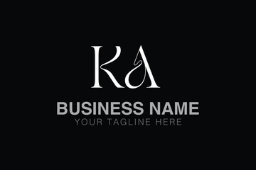 KA K ka initial logo | initial based abstract modern minimal creative logo, vector template image. luxury logotype logo, real estate homie logo. typography logo. initials logo