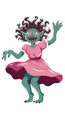 girl monster cartoon