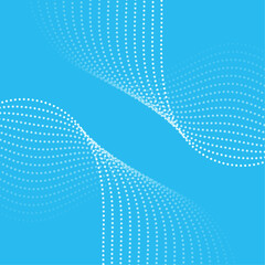 Abstract background with waves and dots. Vector banner. Background for poster, card, brochure, booklet, flyer. Geometric element for design. Blue gradient