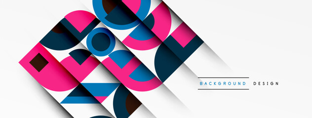 Fototapeta premium Modern geometrical abstract background - circles. Business or technology presentation design