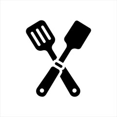 Two spatula icon silhouette vector illustration design on white background.