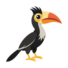Illustration of Hornbill isolated on white