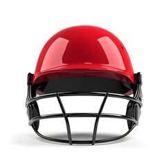 Fototapeta premium Cricket Helmet 3D Render on Isolated White Background