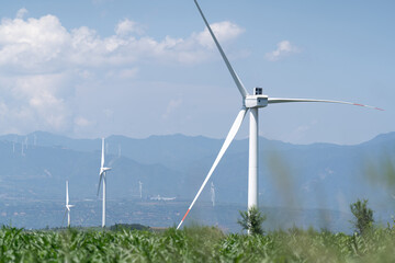 wind turbine on the hill