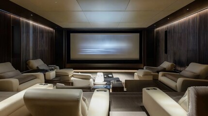 Luxury Home Theater with Reclining Seats