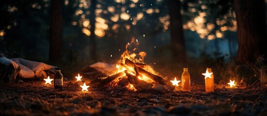 Campfire in the Forest