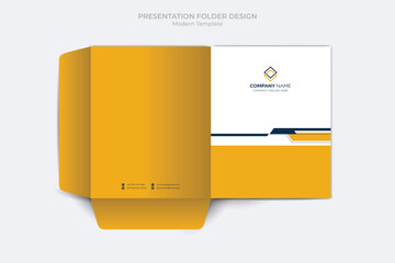 Presentation folder template with professional design