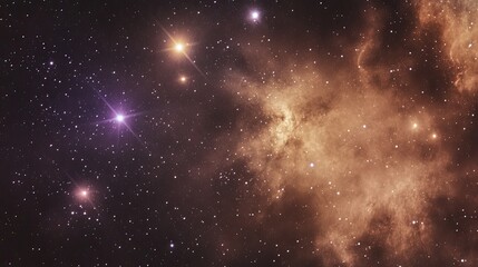 Abstract starfield constellation, dark beige starfield constellation Libra dark beige dark purple dark violet