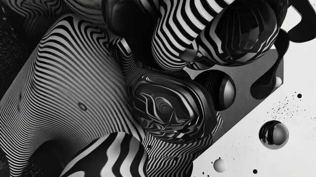 Geometric Shapes Motion Animation with Retro Vibes