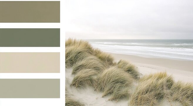 Sustainable Coastal Landscape with Eco-Friendly Color Palette