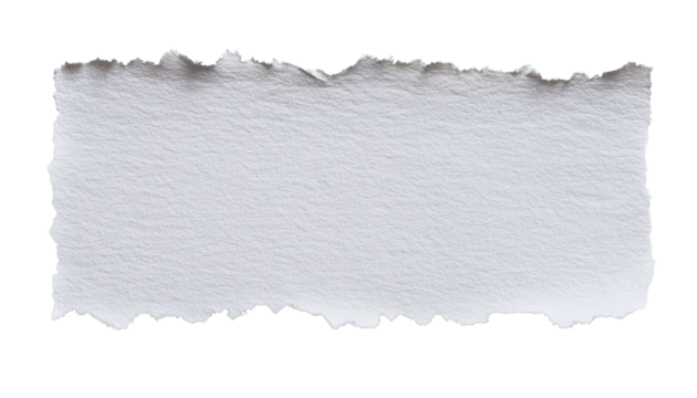 white paper torn isolated on transparent background cutout - Powered by Adobe