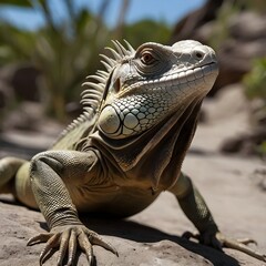Obraz premium island land iguana
